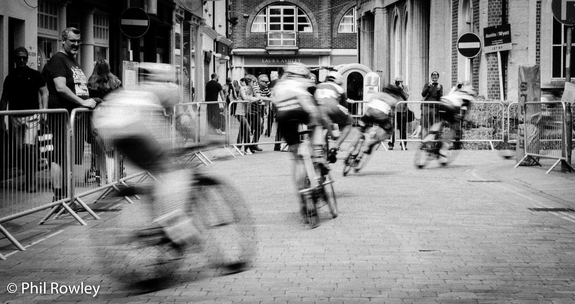 Cyclists competing in the Winchester Criterium, Hampshire, UK, 2018